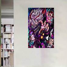 Framed   Anime Character Canvas Art Poster -  Dandadan  Transverse Art Deco Classic Modern Style - For Living Room, Bedroom, Classroom, Home Office, Bathroom, Indoor & Outdoor, Ideal Gift For Anime Room Decor