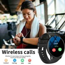 Reloj inteligente, llamada/marcación inalámbrica, múltiples recordatorios de aplicaciones, adecuado para hombres y mujeres, reloj deportivo, fondo de pantalla personalizable, control de música, compatible con iOS/Android