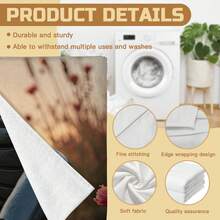 Contemplative Skeleton At Sunset, Resting Among Flowers Super Soft And Cozy Lightweight Printed 75X150cm Large Bath Towel, Quick Drying, Absorbent, Soft And Comfortable, Ultra-Fine Fiber Beach Towel