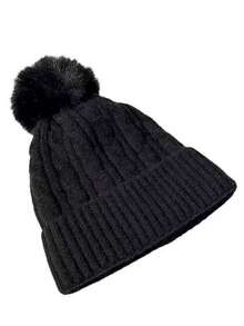 MilyModa Winter Hat, Cold Cap, Without Embroidery For Adults, Beret Cap - Black - View 4