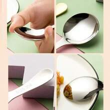 Outdoor Tourism 304 Stainless Steel Portable Tableware , CHILDREN's Tableware , Dessert Tableware , Spoon And Fork Combination - Multicolor - View 8