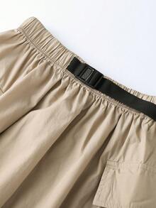 Annil 儿童女孩儿童工装风格编织裙子夏季