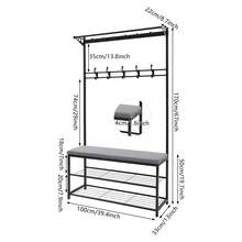 YUNRUX Coat Rack - Black - View 2