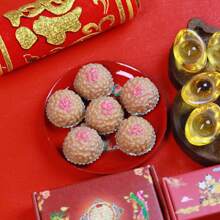 2 Sets Doll House Chinese New Year Wedding Dowry Jian Dui Cake Mould Pretend Play Toy