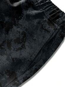 1 Quần Cargo Camo Cỡ Lớn Cho Nam, Quần Short Nhiều Túi Dáng Rộng Thường Ngày Mùa Hè, Phù Hợp Cho Đi Làm & Thể Thao, Mùa Thu - Màu xanh bụi bặm - Xem 3