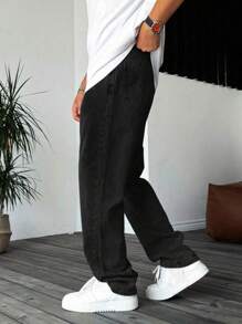 Teen Boy's Casual Straight-Leg Denim Jeans With Pocket