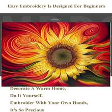 SNA 2025 New Style Full Embroidery 11CT 3 Strands Printing Abstract Flower Kits Cross Stitch Threads Craft Kit Needlework Handmade Gift Wholesale - Need to Embroider By Yourself, No Frame Included - View 5