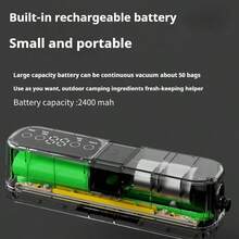 RAF آلة ختم التفريغ الجديدة ، ختم أكياس التفريغ للحفاظ على الطعام ، مناسبة للحفاظ على الأطعمة الجافة والرطبة وختم أكياس الوجبات الخفيفة ، التفريغ/الختم المفرد/مضخة هواء خارجية ، لتلبية احتياجات عائلتك لآلة الحفظ بالتفريغ - متعدد الألوان - مشاهدة 10