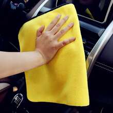 6Pcs Super Absorbent Car Wash Microfiber Towel Cloth Car Cleaning Towels Drying 30*40cm - Grey & Yellow - View 5