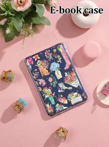 Patchwork Blumen Schutzhülle geeignet für iPad 10. Gen, iPad 7/8/9 10,2 Zoll, iPad Air 4/5. Gen 10,9 Zoll, Kindle Paperwhite 12. Gen 2024, Tab A7 Lite 8,7'', S6 Lite 10,4 Zoll, Vier-Ecken Stoßschutz, Einhändiger Griff