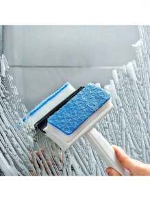 A Multifunctional Window Glass Scraping Wall Tile Cleaning Brush Double-Sided Mirror Sponge Brush Wiper