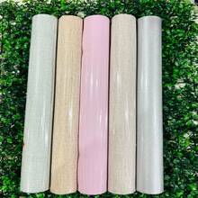 3D Linen Textured Adhesive Wallpaper 5mx 45cm - Rosa MA122B - View 1