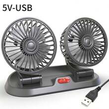 1入夏季汽車自家用雙頭迷你風扇 - 黑色 - 查看 8