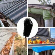 1PC Gutter Cleaning Brush Roofing Tool With 7Pcs Telescopic Extension Pole (280cm), Telescopic Gutter Cleaner, Gutter Cleaning Tool With Brush Heads For Removing Leafy Debris - 280cm - View 9