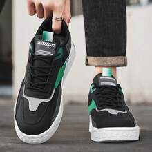 Nuevos tenis casuales 2025, zapatillas deportivas para múltiples temporadas, pantalones deportivos de bloques de color, jeans, zapatos de trabajo duraderos, zapatos de ocio - Negro - Ver 5