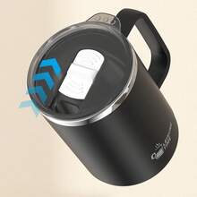 1 件 500ml 304 不锈钢咖啡杯带盖和手柄，便携式双层隔热水杯，防烫饮水杯，防漏茶奶咖啡杯，适合学生和成人在家中、学校、宿舍、办公室、户外露营、野餐、旅行、返校使用 - 彩色 - 查看 7