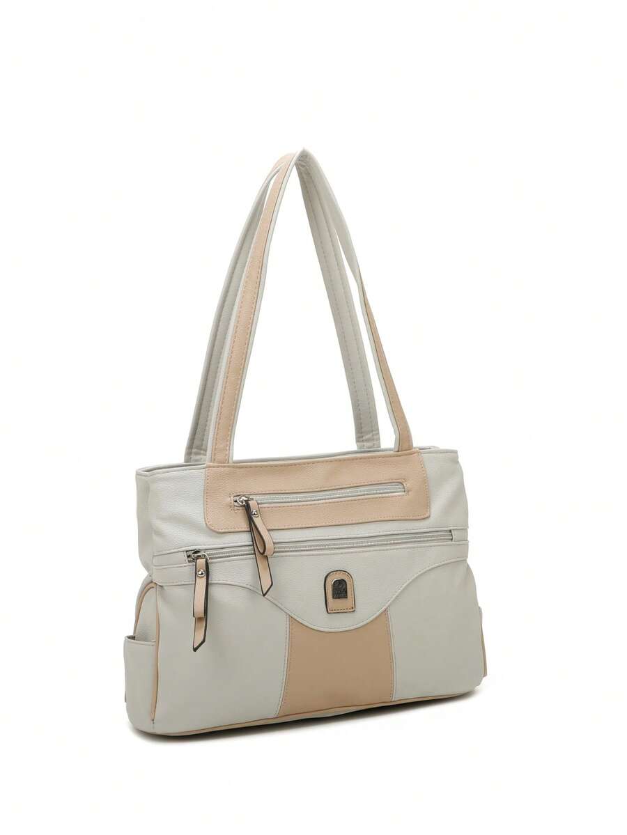 女士休闲包，蝴蝶图案，适合春夏季日常和度假，多口袋设计，大容量存储，时尚，通勤