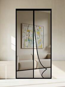 Summer Mosquito Net Curtain Upgraded Version, Black Fiberglass Anti-Cat & Dog Scratch High Permeability Mesh, Strong Magnetic Automatic Closing, Household Thickened Invisible Design Breathable Mesh Door No-Drill Installation Mosquito Net Curtain