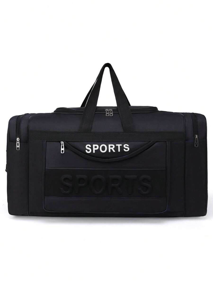 M L XL Travel Bag Portable Large Capacity Simple Travel Essential Bag - màu đen - Xem 1