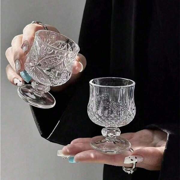 12/6/4/2/1 قطعة أكواب زجاجية ذات طول عالي بتصميم ماسي وبرسومات فراشة، سعة 40 مل، شفافة، تنكسر الضوء بأناقة، كوب شاي/كؤوس تقديم للفودكا والويسكي، بتصميم جرعة واحدة صغيرة ، مع قاعدة