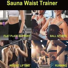 1pc Elastic Waist Trimmer Belt - Double Layer Sauna Sweat Wrap - Adjustable Breathable Trainer - Abdominal & Waist Support - Warm Waist Protection For Autumn/Winter - Black - View 7