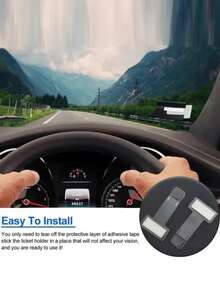 2/5/10/20 件透明硅胶汽车挡风玻璃票夹，透明硅胶汽车挡风玻璃票夹，透明汽车停车票证，汽车紧固卡，钞票夹 - 适用于汽车、房车 | 耐用的停车许可证和票证整理器，易于访问的设计 - 彩色 - 查看 5