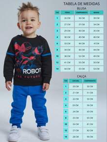 Kit 6 Peças Moletom Infantil Menino 1 ao 14 Inverno 3 Blusas + 3 Calças - Envio Imediato
