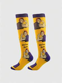 5 Pairs/1 Pair Women Cute Animal Pattern Compression Socks, Fashion Professional Outdoor Sports Micro-Compression Socks Suitable For Running, Cycling, Skipping, Camping, Hiking - Multicolor - View 17