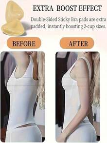 زوج من وسادات الصدر اللاصقة ذات الوجهين المعزولة القابلة لإعادة الاستخدام والمقاومة للماء للسباحة، وسادات الصدر الشفافة للحمالات الصدرية و البكيني المسمكة