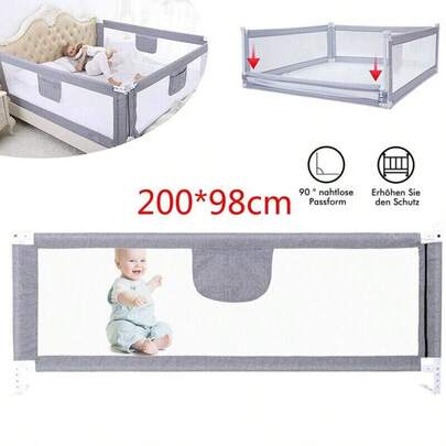200cm Bed Guard Folding Child Toddler Bed Rail Protection Guard UK