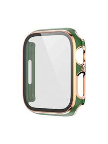 Apple Watch 表壳 40/41/42/44/45/46/49mm 男女通用，黑色/银色/玫瑰金/蓝色，硬质 PC 材质，菱形直边，二合一屏幕保护膜，防震、防刮、防尘，兼容 Apple Watch Ultra/Series 10/SE/9/8/7/6/5/4