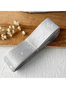 1 pieza Cinta lisa de plata, material para estampado en caliente DIY, accesorios de encaje Gu Mei, embalaje de regalo - Multicolor - Ver 12