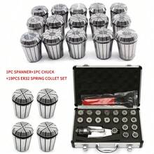 kangten 21pcs Mt2 Er32 M10 Collets Set Clamps Cnc Tool Collet Chuck Mk2 For Milling Tool - Silver - View 1