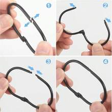 12pcs/Bag Round Bath Curtain Rings, Curtain Hooks Home Bathroom Decor Bathroom Accessories Back To School - Black 2 - View 4