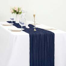 2/4/6/8/10pcs Cheesecloth Table Runner, Cheese Cloth Decorative Table Runners, Suitable For Bridal Shower, Boho Country Wedding, Party, Birthday Summer Gifts Beach Back To School School Supplies Room Decor
