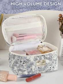 3pcs/Set Makeup Bag, Travel Cosmetic Bag, Multi-Functional Toiletry Bag, Portable Organizer Pouch For Women And Men Summer Travel, Vacation Home Bathroom Decor Holiday Makeup Organizer Bathroom Accessories Back To School - Multicolor - View 4