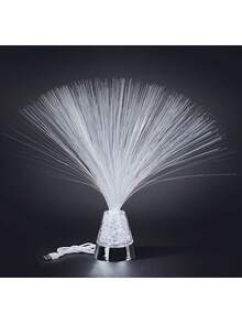 1pc Multi-Color Changing LED Fiber Optic Light, Novelty Lighting, Indoor Ambient Lamp, Auto Color Changing, Suitable For Bedroom, Living Room, Hallway, Window, Dining Room, Birthday, Party Decor, Garden, Christmas Decor Table Lamp