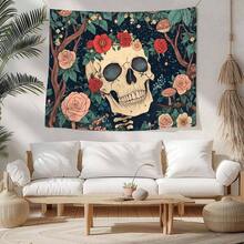 1pc Skull Pattern Decorative Tapestry, Wall Hanging For Room Decor, Home Decoration - Multicolor - View 6