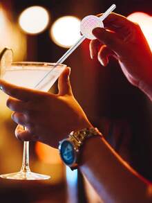 10pcs DISCO Laser Sticker Straws Disposable Paper Straws Disco Sticker Straws Birthday Party Cake Insert Card - Multicolor - View 4