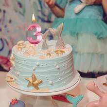 Pink Number Candles 0-9 Years Old, Birthday Cake Candles, Party Decorations - Pink - View 4