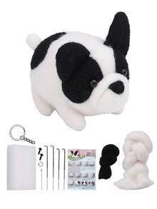 1 套初学者羊毛毡 Poke Fun DIY 套件、狗系列羊毛材料包、手工羊毛毛绒娃娃吊坠，附基本配件和教程 - 彩色 - 查看 12