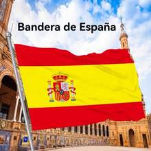 MEJORADA Spanish Flag 90x150CM - High Quality Polyester, Strong And Durable, Ideal For Indoor And Outdoor Decoration, Events And Parties - 彩色 - 查看 2