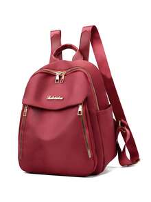 3色休闲铆钉装饰女士背包，菱形图案拉威尔收纳背包，多功能尼龙背包，轻便背包，便携式，笔记本电脑隔层，容量大，适合女大学生，大学，初中，高中，户外，旅行，郊游，小学，菜鸟日常办公，情人节礼物 - 彩色 - 查看 10