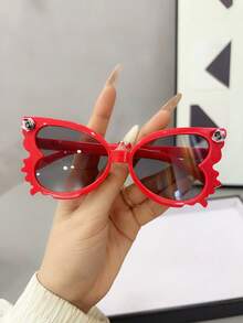 1pc Children's Plastic Frame Glasses, Suitable For Daily Use