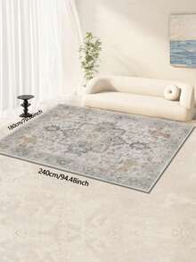 复古欧洲波西米亚东方水晶天鹅绒地毯，全面覆盖升级面料和材料，精致清晰的装饰地毯，适用于卧室、客厅、更衣室、育儿室和多功能室，易于清洁的家用装饰地毯，异国情调的复古风格