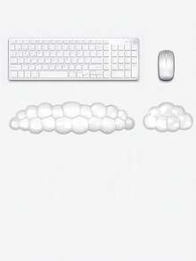 凝胶云朵鼠标腕托，清凉舒适，支撑手腕和手臂，缓解鼠标使用和打字带来的疼痛，适用于办公/电脑/笔记本电脑/游戏鼠标垫（透明白） - 無色 - 查看 9