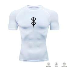 Compression T-Shirt Gym Fitness Crossfit Cross Gothic Style Fashion Unique Stylish - trắng - Xem 1