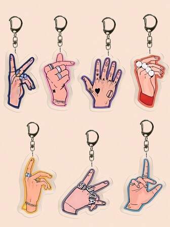 1/7pcs K-Pop Boy Group Acrylic Hands Keychain, V/JIMIN/JK/JIN/J-K/RM/ Star Merchandise Charm, Bag Charm Mobile Phone Charm, Car Keychain, School Bag Pendant, Fan Souvenir Car Accessories Cartoon Cute Goth Y2k Halloween Accessories Teachers Day Christmas Gift Ideas Bag Accessories Lanyards With Id Holder Car Accessories Bag Charms Car Friend Sister