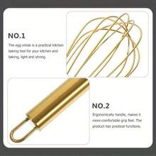 1/2 件多功能耐热不锈钢打蛋器、手动打蛋器和搅拌器，用于混合烘焙烹饪工具，非常适合打鸡蛋、打发、起泡和搅拌 - 非常适合圣诞节、感恩节、万圣节、复活节、