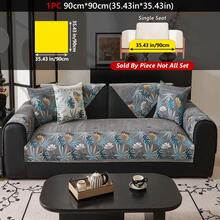 1PC Tropical Print Sofa Cushion Modern High Sense Style Living Room Home Decoration Sofa Cover For Single 2 Persons 3 Persons 4 Persons Sitting Sofa Chenille Fabric Jacquard Knitting Process Pet Anti-Dirty Sofa Cover Cushion